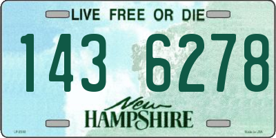 NH license plate 1436278