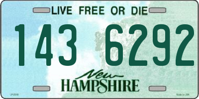NH license plate 1436292