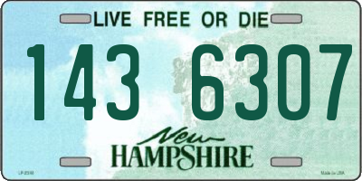 NH license plate 1436307