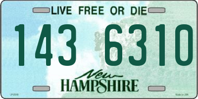 NH license plate 1436310
