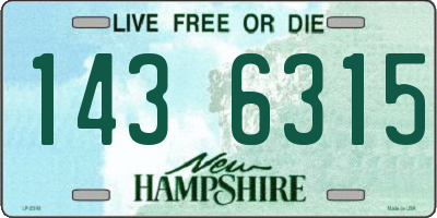 NH license plate 1436315