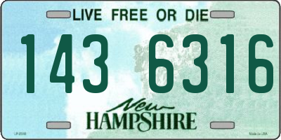 NH license plate 1436316