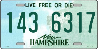 NH license plate 1436317