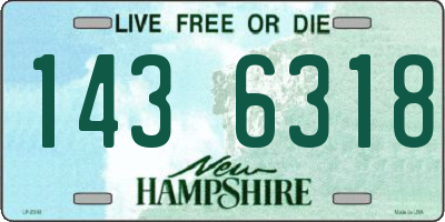 NH license plate 1436318