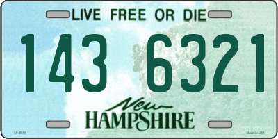 NH license plate 1436321