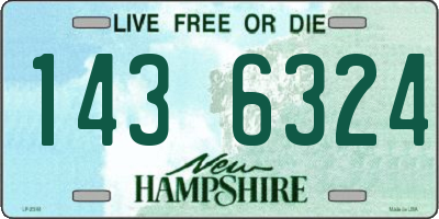NH license plate 1436324