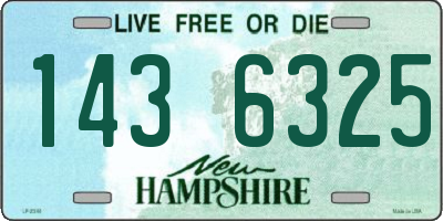 NH license plate 1436325