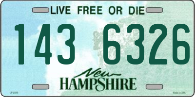 NH license plate 1436326