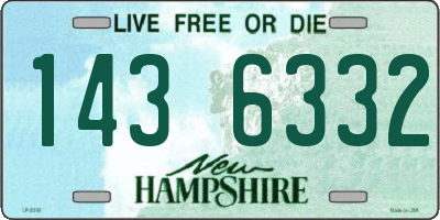 NH license plate 1436332