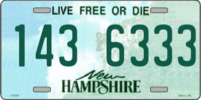 NH license plate 1436333