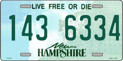 NH license plate 1436334