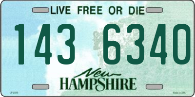 NH license plate 1436340