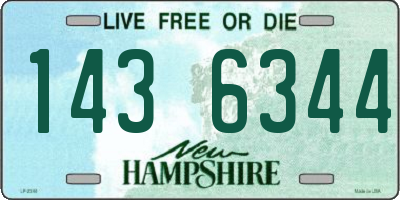 NH license plate 1436344