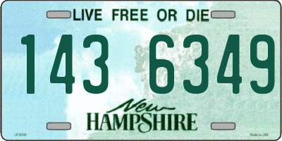 NH license plate 1436349