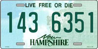 NH license plate 1436351