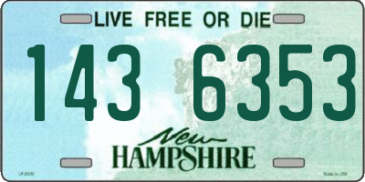 NH license plate 1436353