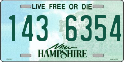 NH license plate 1436354