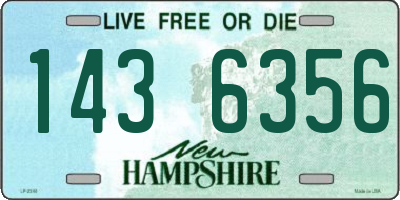 NH license plate 1436356