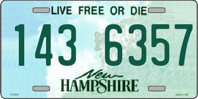 NH license plate 1436357