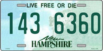NH license plate 1436360