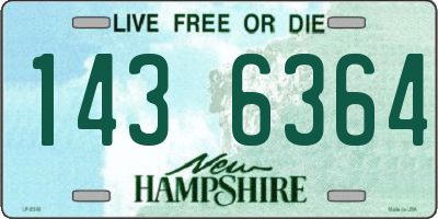 NH license plate 1436364