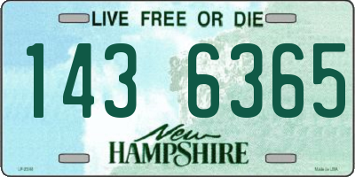 NH license plate 1436365