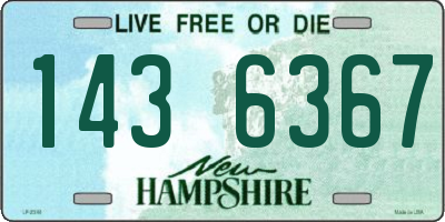 NH license plate 1436367