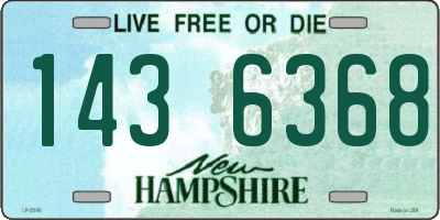 NH license plate 1436368