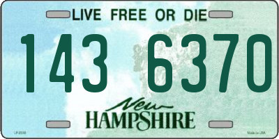 NH license plate 1436370