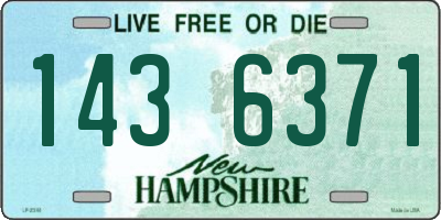 NH license plate 1436371