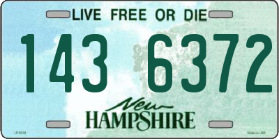 NH license plate 1436372