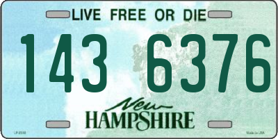 NH license plate 1436376