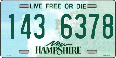 NH license plate 1436378