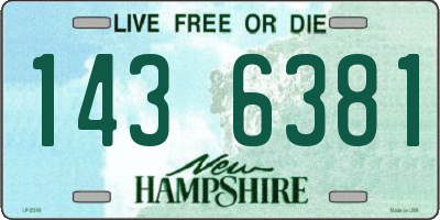 NH license plate 1436381