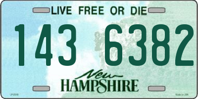 NH license plate 1436382