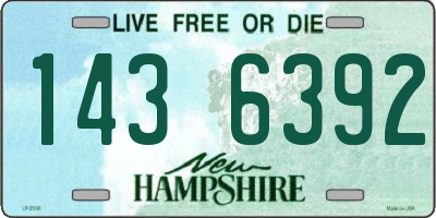 NH license plate 1436392