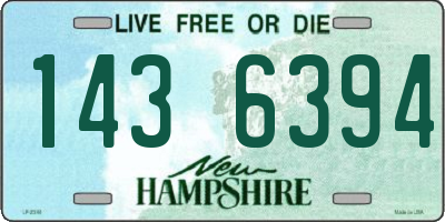 NH license plate 1436394