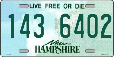 NH license plate 1436402