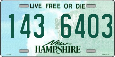 NH license plate 1436403