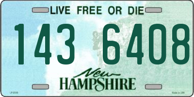 NH license plate 1436408