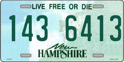 NH license plate 1436413