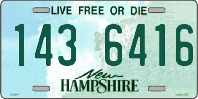 NH license plate 1436416