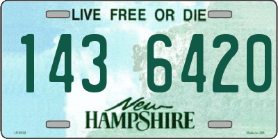 NH license plate 1436420