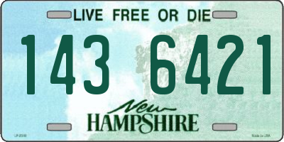 NH license plate 1436421