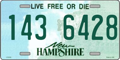 NH license plate 1436428