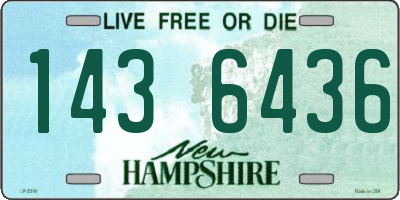 NH license plate 1436436