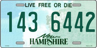 NH license plate 1436442