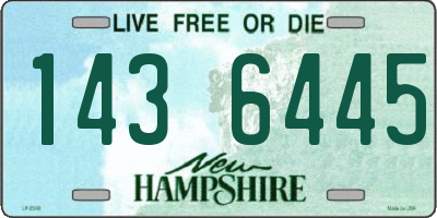 NH license plate 1436445