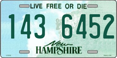 NH license plate 1436452