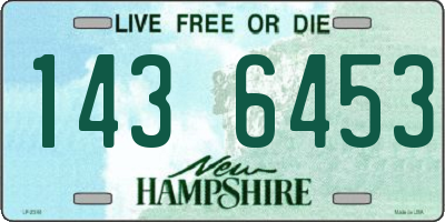 NH license plate 1436453
